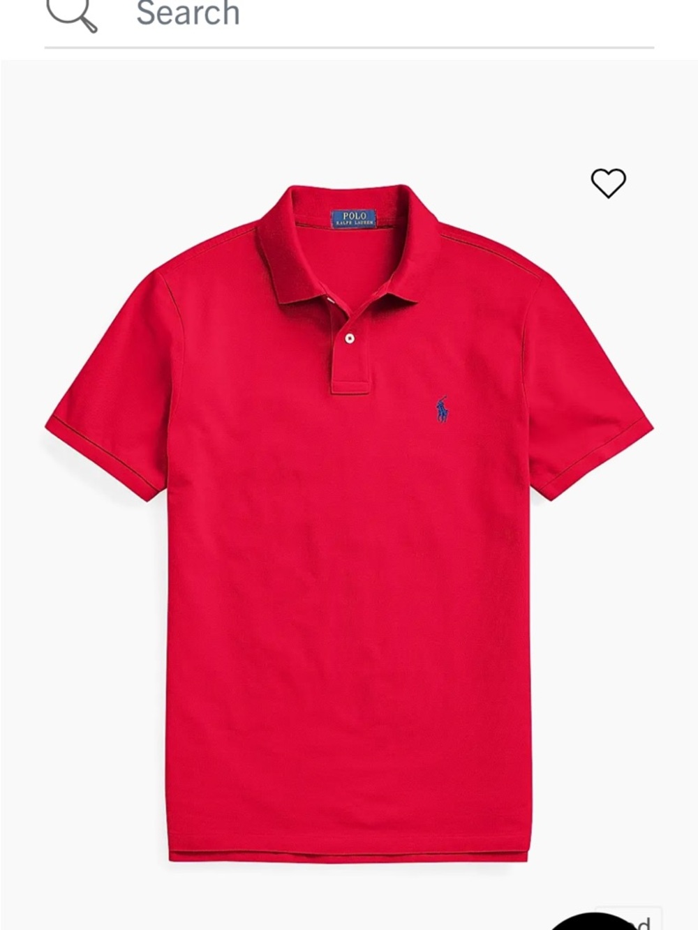 Polo Red Short-Sleeve  with Navy Pony